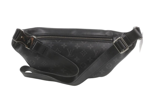 LOUIS VUITTON ルイヴィトン ボディバッグ ディスカバリー バムバッグ M46035 ブラック系 モノグラム エクリプス メンズ シルバー金具 美品