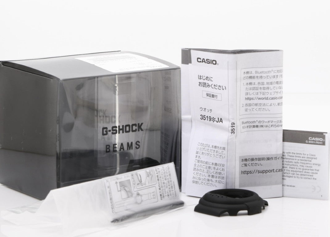 CASIO カシオ 時計 G-SHOCK BEAMSコラボ G-B001 ブラック系 カーボンファイバー強化樹脂／ステンレススチール 樹脂バンド メンズ デジタル 美品