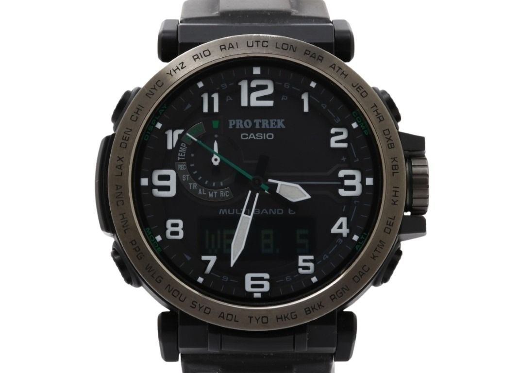 CASIO カシオ 時計 PRO TREK プロトレック Climber Line PRW-6600Y-1JF ブラック系 樹脂／ステンレススチール 樹脂バンド メンズ アナデジ 美品