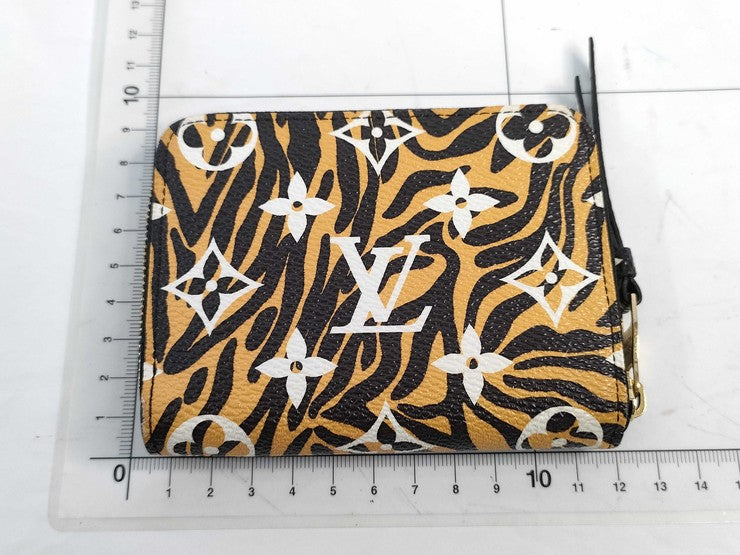 LOUIS VUITTON ルイヴィトン コインケース ジッピーコインパース M67878 ブラッ ブラウン系 モノグラムジャングル レディース ゴールド金具 美品