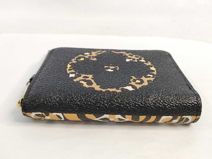 LOUIS VUITTON ルイヴィトン コインケース ジッピーコインパース M67878 ブラッ ブラウン系 モノグラムジャングル レディース ゴールド金具 美品