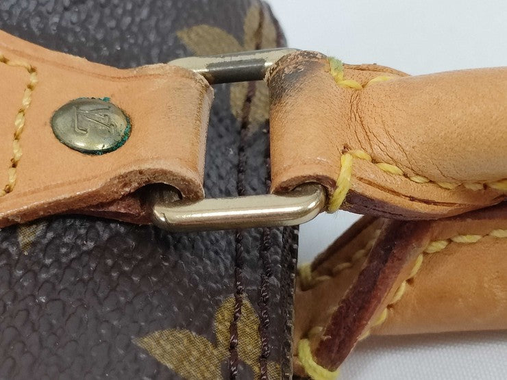 LOUIS VUITTON ルイヴィトン ハンドバッグ ナノスピーディ M81085 ブラウン系 モノグラム レディース ゴールド金具 美品