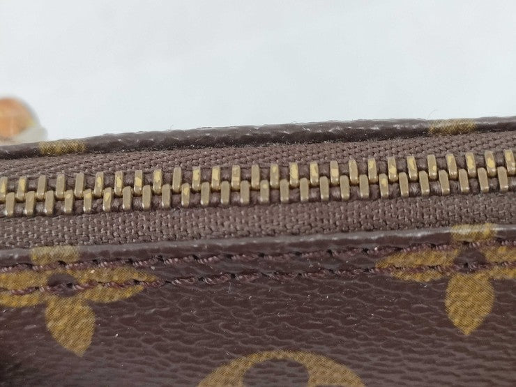 LOUIS VUITTON ルイヴィトン ハンドバッグ ナノスピーディ M81085 ブラウン系 モノグラム レディース ゴールド金具 美品
