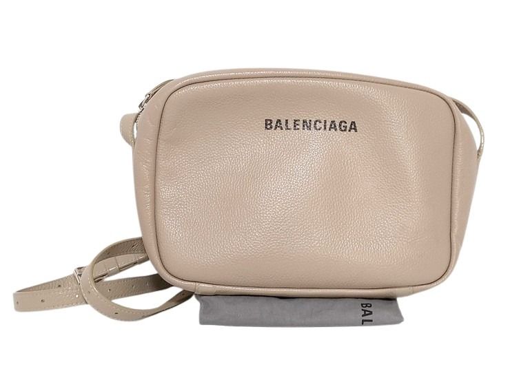 BALENCIAGA バレンシアガ ショルダーバッグ エブリデイ 679267 ベージュ系 レザー レディース 美品