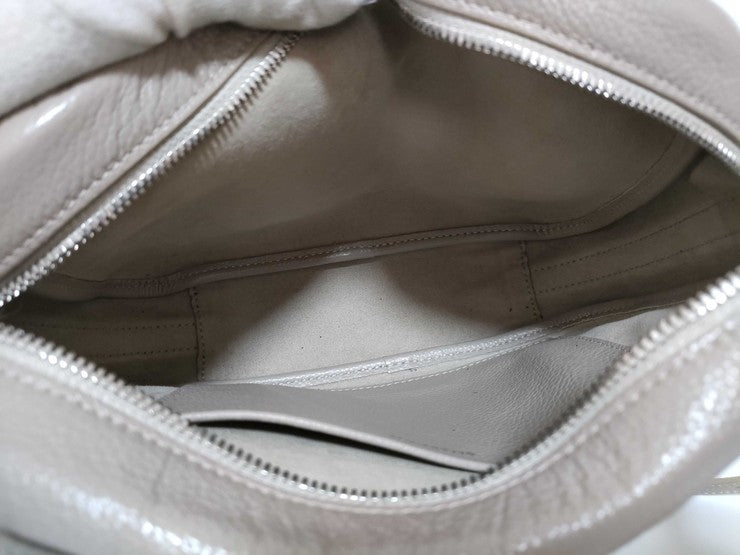 BALENCIAGA バレンシアガ ショルダーバッグ エブリデイ 679267 ベージュ系 レザー レディース 美品