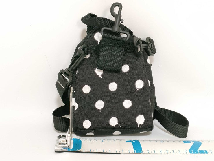 BALENCIAGA バレンシアガ ショルダーバッグ エクスプローラー 656060 ブラック ホワイト系 キャンバス レディース 水玉 ドット 美品