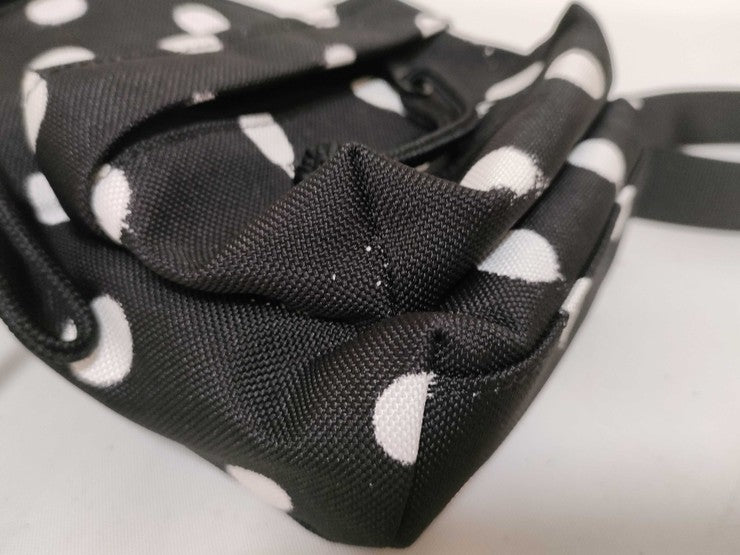 BALENCIAGA バレンシアガ ショルダーバッグ エクスプローラー 656060 ブラック ホワイト系 キャンバス レディース 水玉 ドット 美品