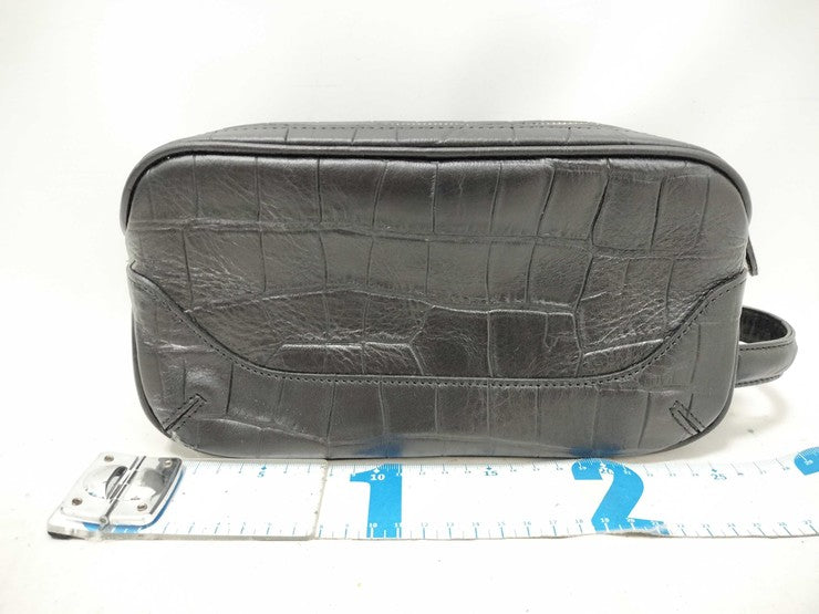 PELLE MORBIDA ペッレモルビダ セカンドバッグ メイデンボヤージュ PMO-MB028AELE ブラック系 型押しレザー メンズ 美品