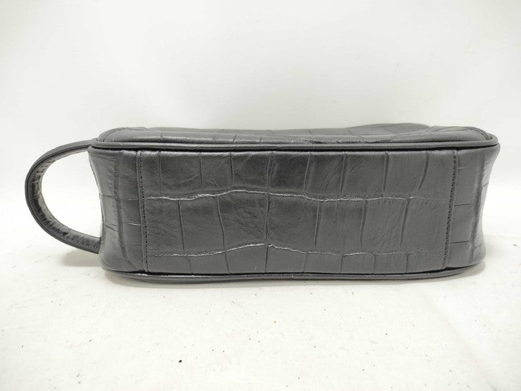 PELLE MORBIDA ペッレモルビダ セカンドバッグ メイデンボヤージュ PMO-MB028AELE ブラック系 型押しレザー メンズ 美品