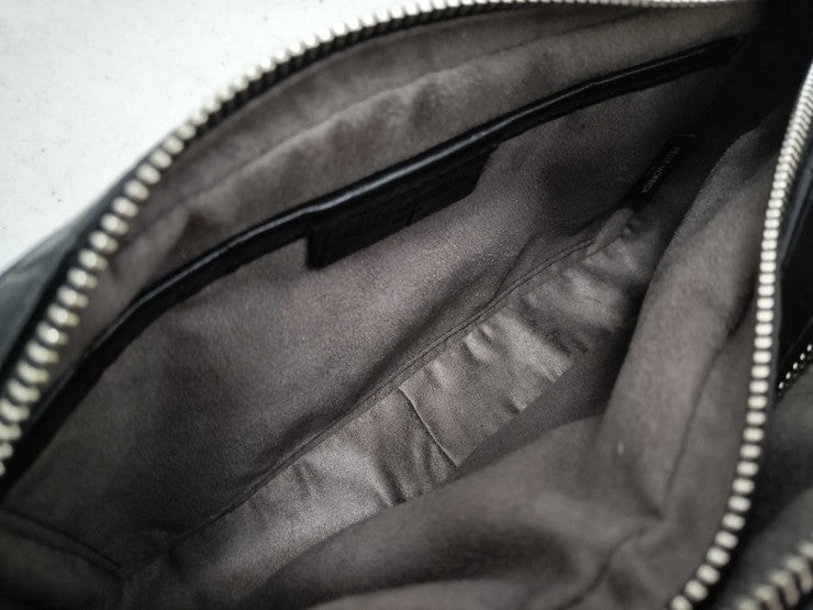 PELLE MORBIDA ペッレモルビダ セカンドバッグ メイデンボヤージュ PMO-MB028AELE ブラック系 型押しレザー メンズ 美品