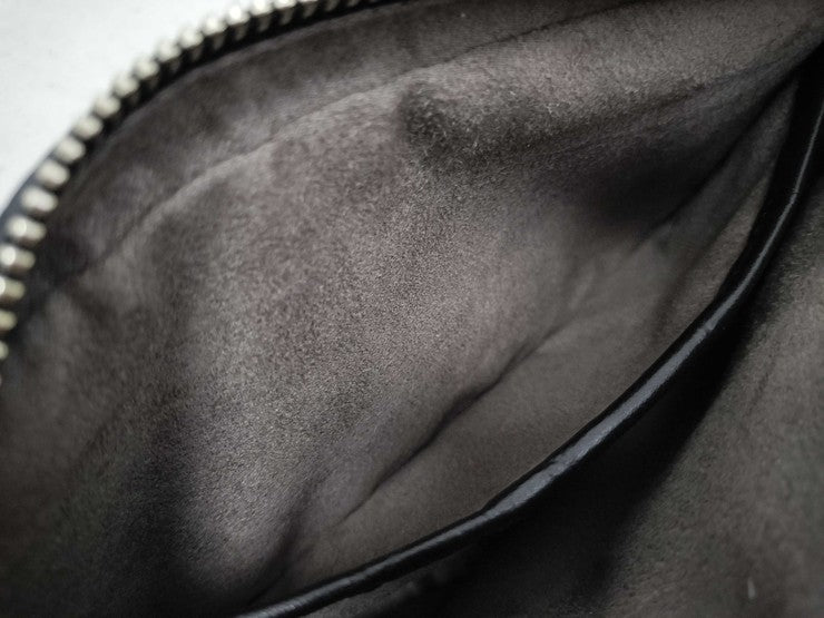 PELLE MORBIDA ペッレモルビダ セカンドバッグ メイデンボヤージュ PMO-MB028AELE ブラック系 型押しレザー メンズ 美品