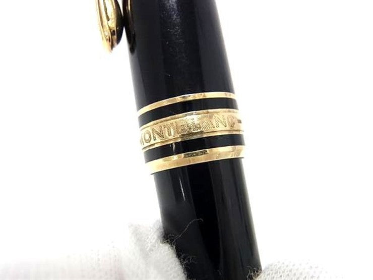 MONTBLANC モンブラン シャープペンシル マイスターシュテュック ブラック ゴールド系 レジン ユニセックス ツイスト式 筆記用具 文房具 美品