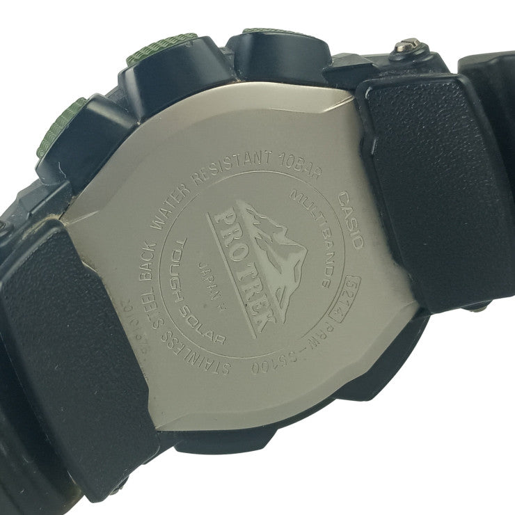 CASIO カシオ 時計 PRO TREK プロトレック PRW-S5100-1JF グレー ブラック系 樹脂 ステンレススチール メンズ アナデジ ソーラー電波 美品