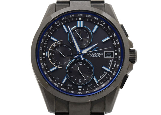 CASIO カシオ 時計 オシアナス Classic Line OCWT2600B1AJF ブラック チタン メンズ 美品