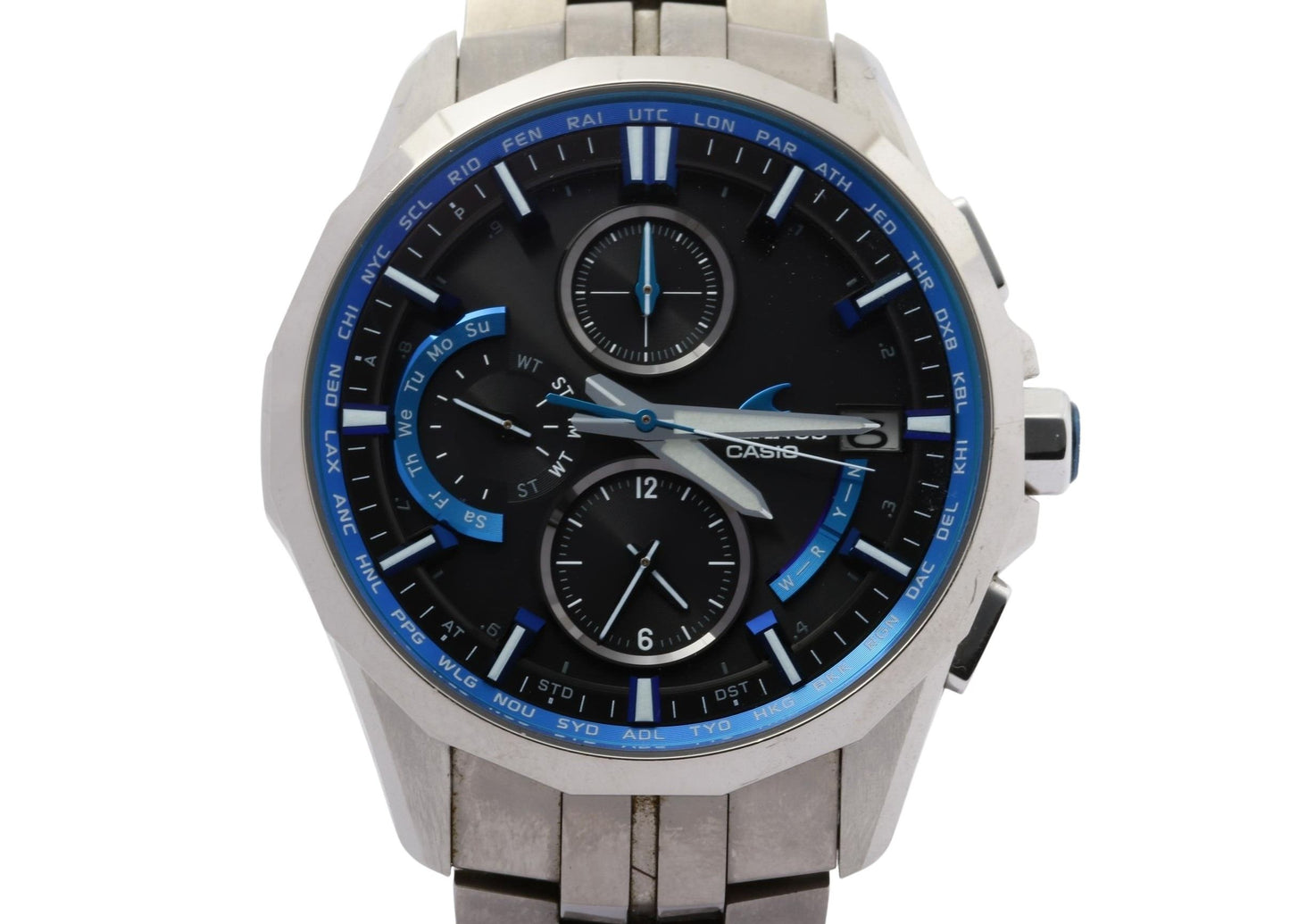 CASIO カシオ 時計 オシアナス マンタ OCWS30001AJF ブラック シルバー チタン メンズ