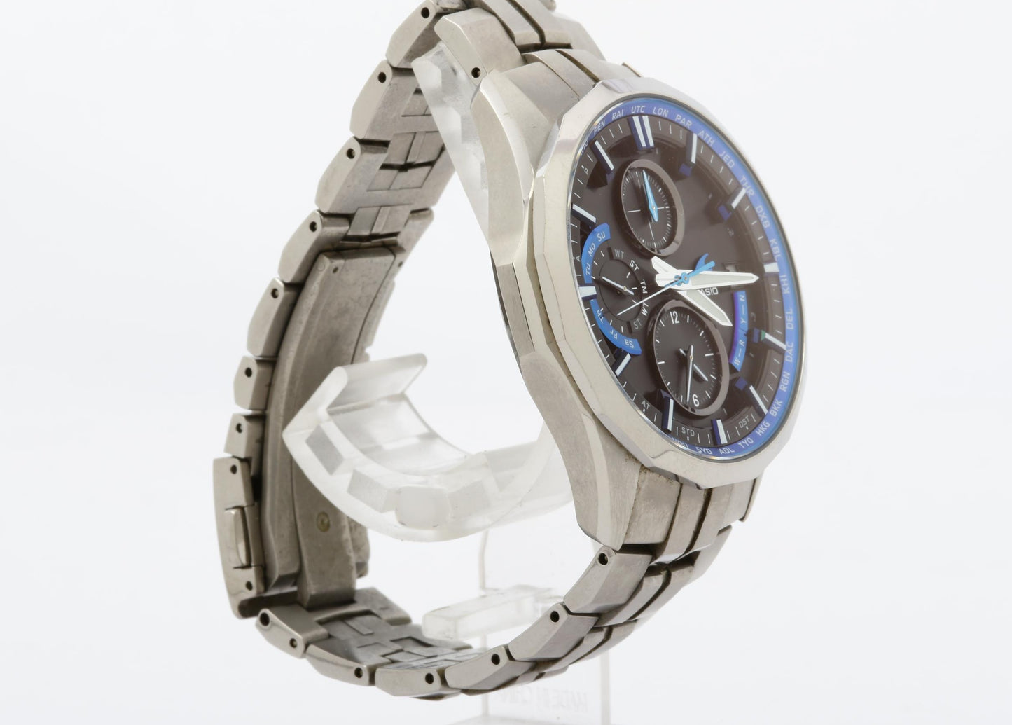 CASIO カシオ 時計 オシアナス マンタ OCWS30001AJF ブラック シルバー チタン メンズ