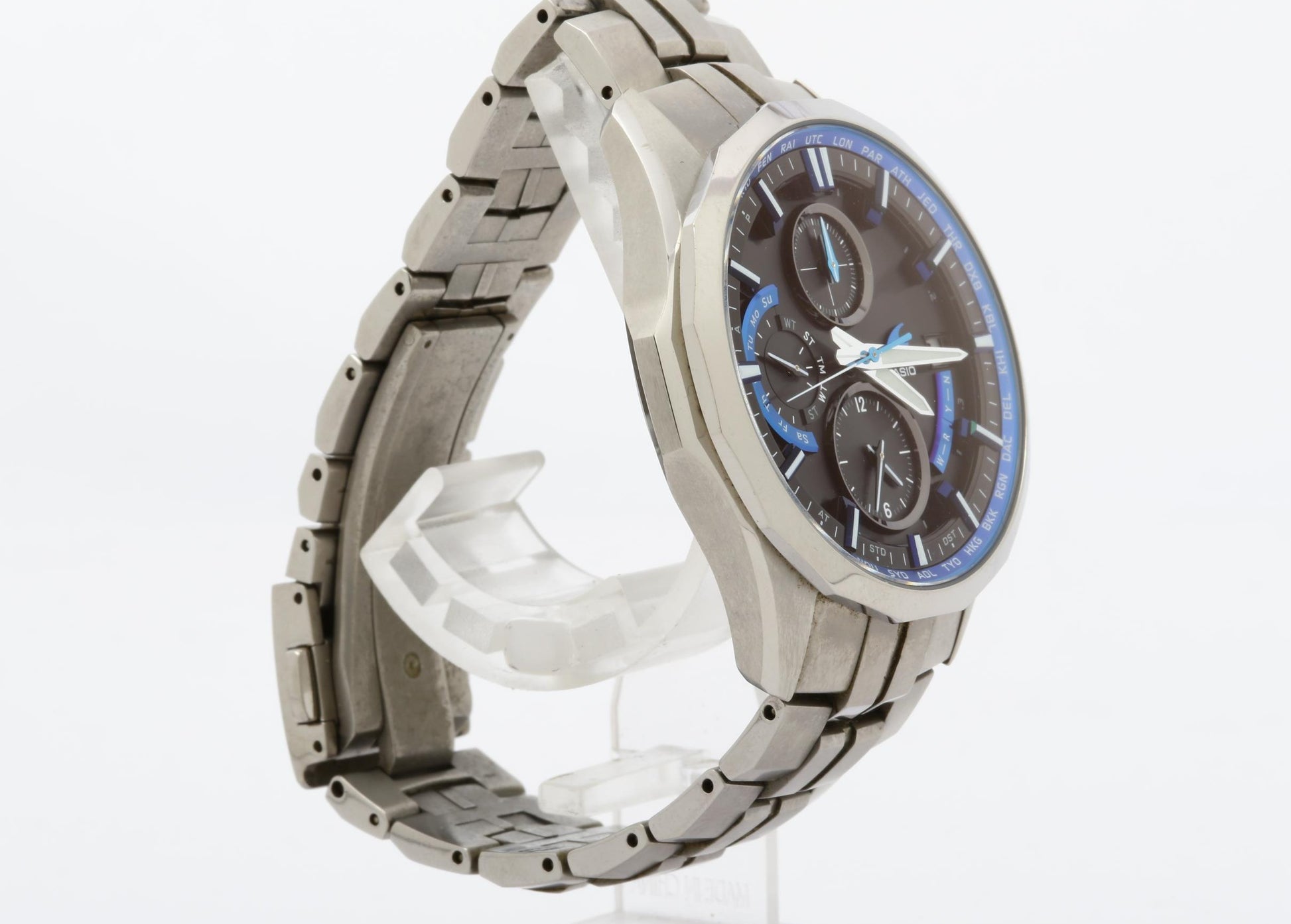 CASIO カシオ 時計 オシアナス マンタ OCWS30001AJF ブラック シルバー チタン メンズ