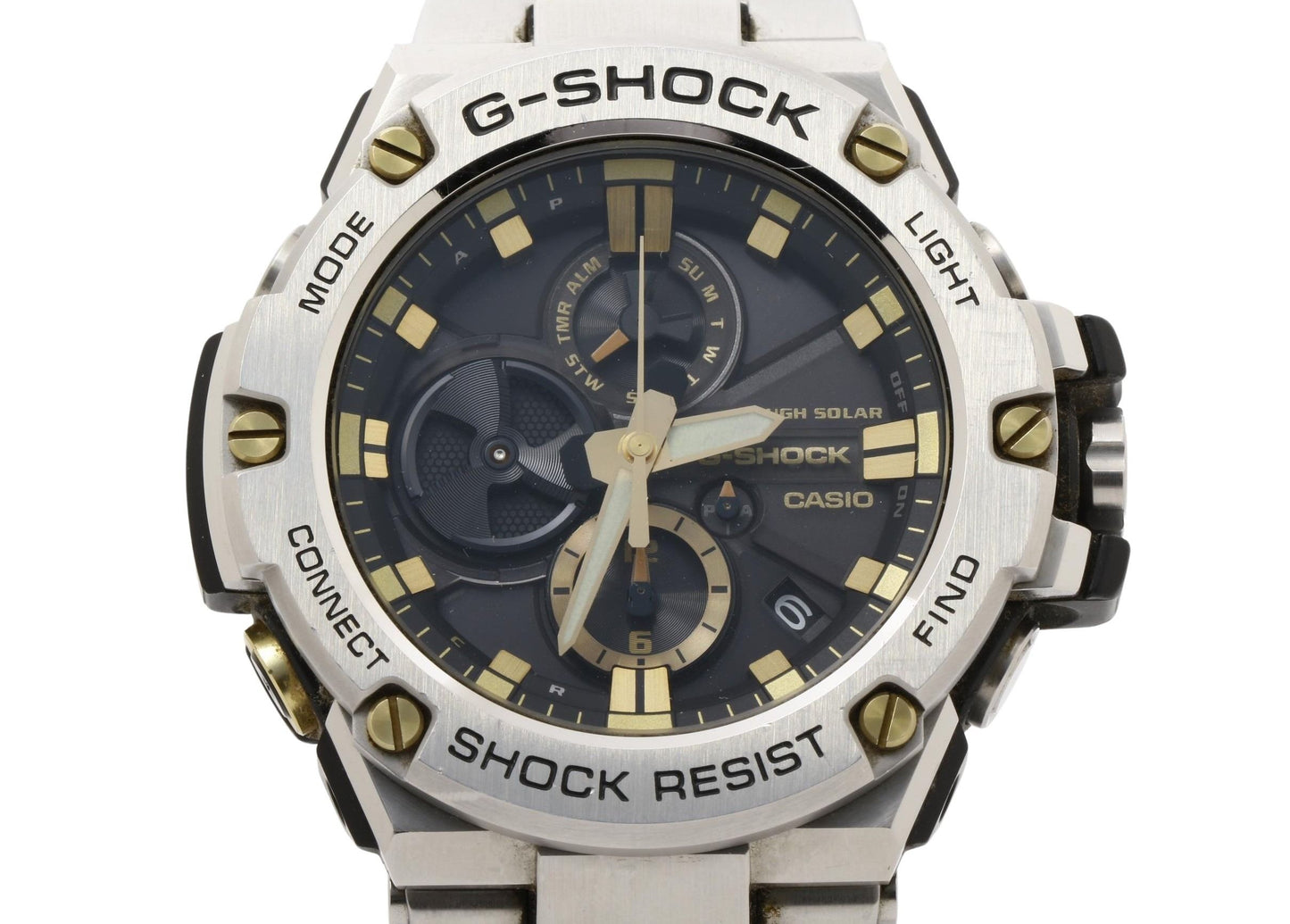 CASIO カシオ 時計 GSHOCK GSTEEL GSTB100 Series GSTB100D1A9JF ブラック シルバー 樹脂／ステンレススチール メンズ