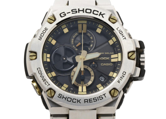 CASIO カシオ 時計 GSHOCK GSTEEL GSTB100 Series GSTB100D1A9JF ブラック シルバー 樹脂／ステンレススチール メンズ