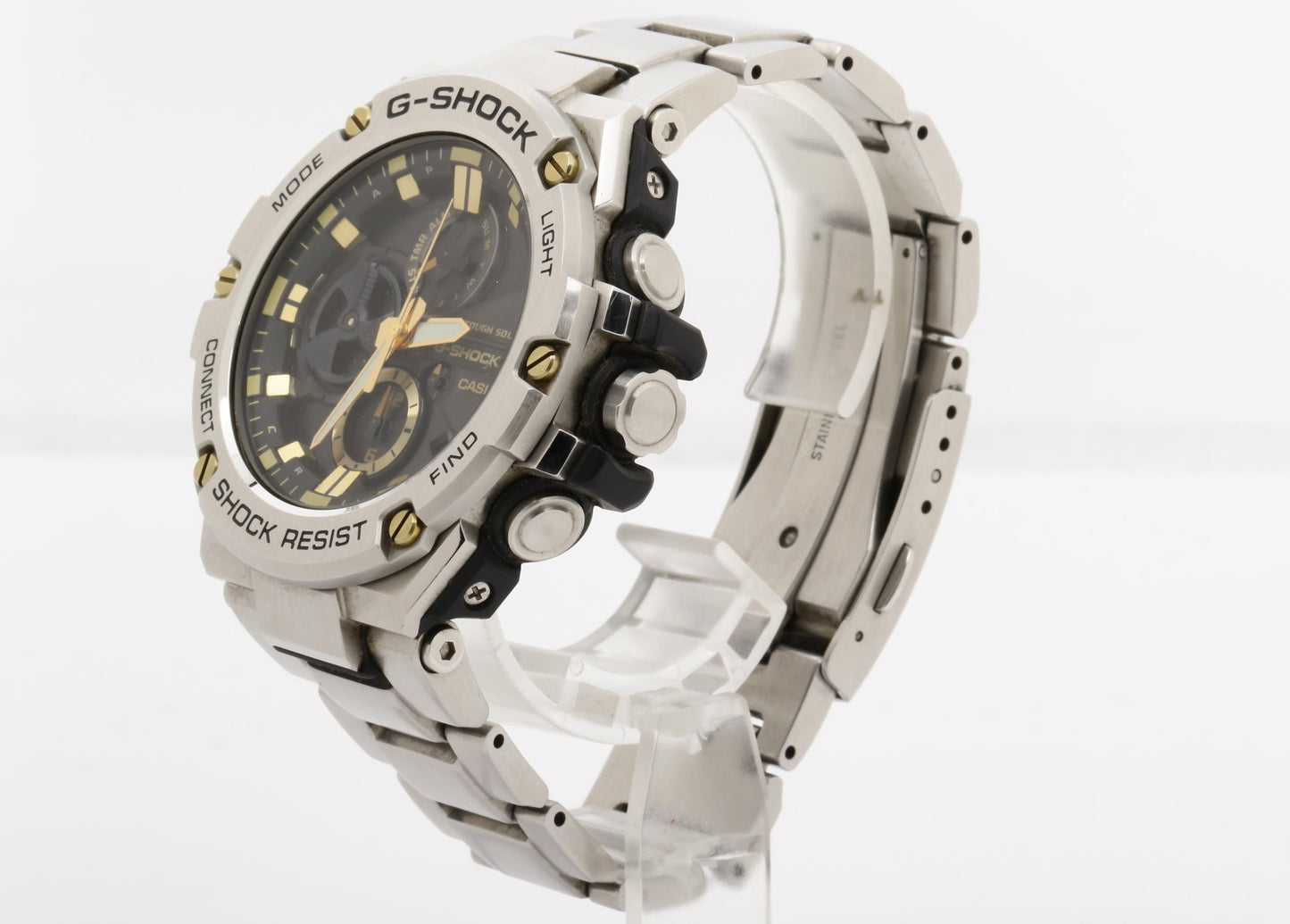 CASIO カシオ 時計 GSHOCK GSTEEL GSTB100 Series GSTB100D1A9JF ブラック シルバー 樹脂／ステンレススチール メンズ