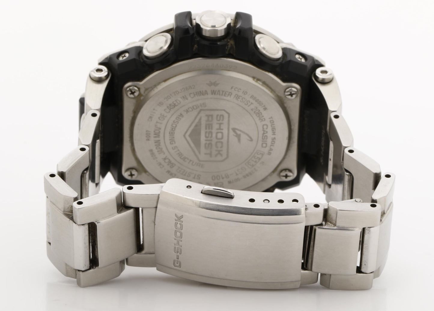 CASIO カシオ 時計 GSHOCK GSTEEL GSTB100 Series GSTB100D1A9JF ブラック シルバー 樹脂／ステンレススチール メンズ