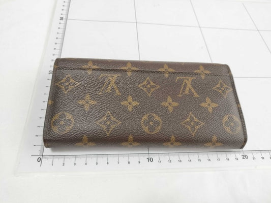 LOUIS VUITTON ルイヴィトン 長財布 ポルト フォイユ サラ M62234 ブラウン フューシャ系 モノグラム レディース 二つ折り 美品