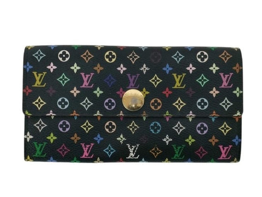 LOUIS VUITTON ルイヴィトン 長財布 ポルト フォイユ サラ M93533 グルナード（ブラック系 マルチカラー） モノグラム マルチカラー レディース 二つ折り ゴールド金具
