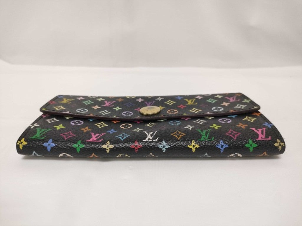 LOUIS VUITTON ルイヴィトン 長財布 ポルト フォイユ サラ M93533 グルナード（ブラック系 マルチカラー） モノグラム マルチカラー レディース 二つ折り ゴールド金具