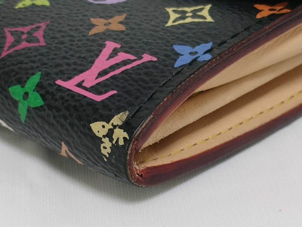 LOUIS VUITTON ルイヴィトン 長財布 ポルト フォイユ サラ M93533 グルナード（ブラック系 マルチカラー） モノグラム マルチカラー レディース 二つ折り ゴールド金具