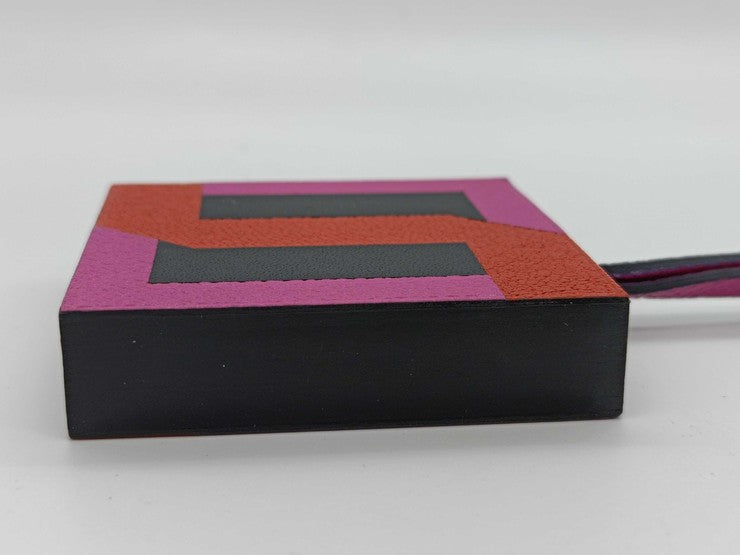 HERMES エルメス バッグチャーム レトル オ カレ マルチカラー系 レザー レディース キーホルダー 超美品