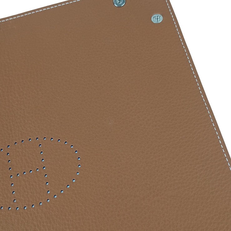 HERMES エルメス トレイ ヴィド ポッシュ ミーズ エ ルランス ブルー系 ブラウン系 トリヨンクレマンス フェルト ユニセックス アクセサリートレイ シルバー金具 美品
