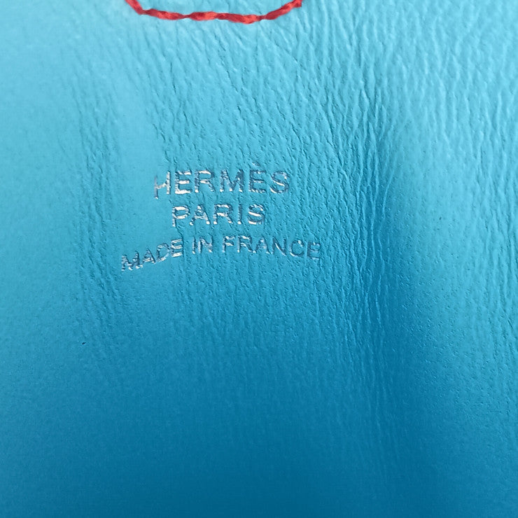 HERMES エルメス スマホショルダー IN THE LOOP TO GO インザループトゥゴー PM 077704CA セレステ（ブルー系） シェーブル ユニセックス スマホケース ポーチ 美品