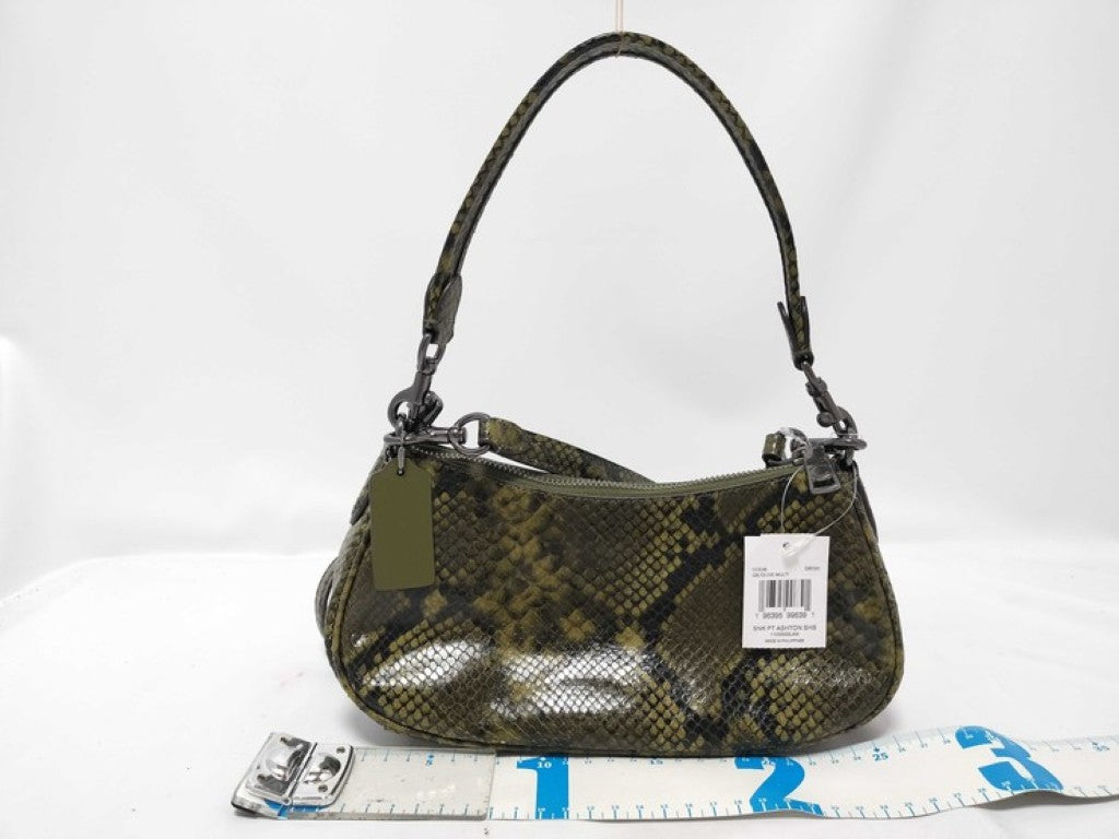 COACH コーチ ハンドバッグ CCE38 グリーン系 パイソン レディース 2WAY ショルダーバッグ 新品未使用展示品