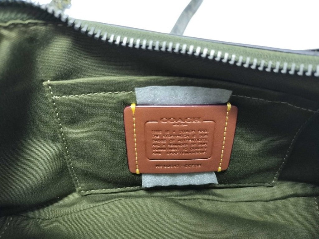 COACH コーチ ハンドバッグ CCE38 グリーン系 パイソン レディース 2WAY ショルダーバッグ 新品未使用展示品