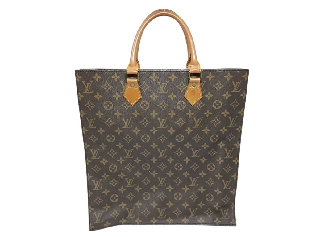 LOUIS VUITTON ルイヴィトン ハンドバッグ サック プラ M51140 ブラウン系 モノグラム ユニセックス トートバッグ 美品