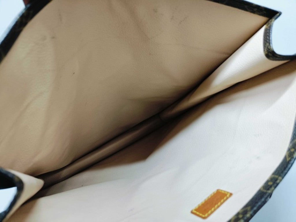 LOUIS VUITTON ルイヴィトン ハンドバッグ サック プラ M51140 ブラウン系 モノグラム ユニセックス トートバッグ 美品
