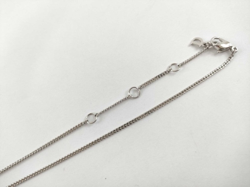 Dior ディオール ネックレス ベアーモチーフ シルバー系 メタル ラインストーン レディース 美品