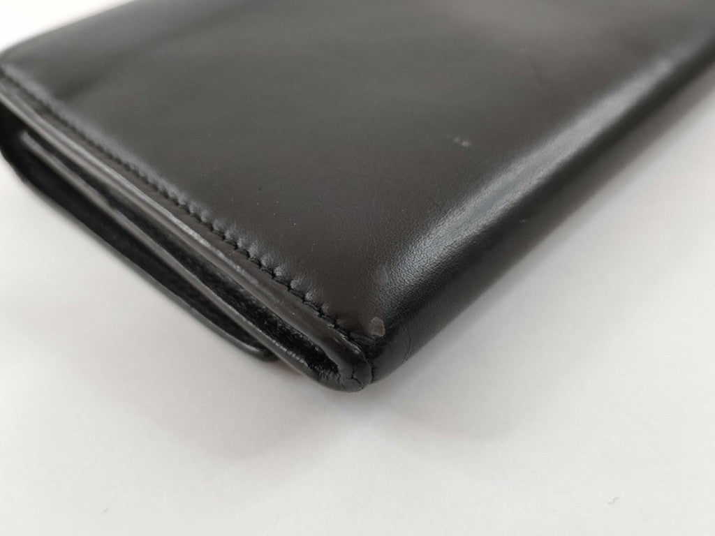 Saint Laurent サンローラン 長財布 Yライン 314995 ブラウン系 レザー レディース 二つ折り ゴールド金具 美品