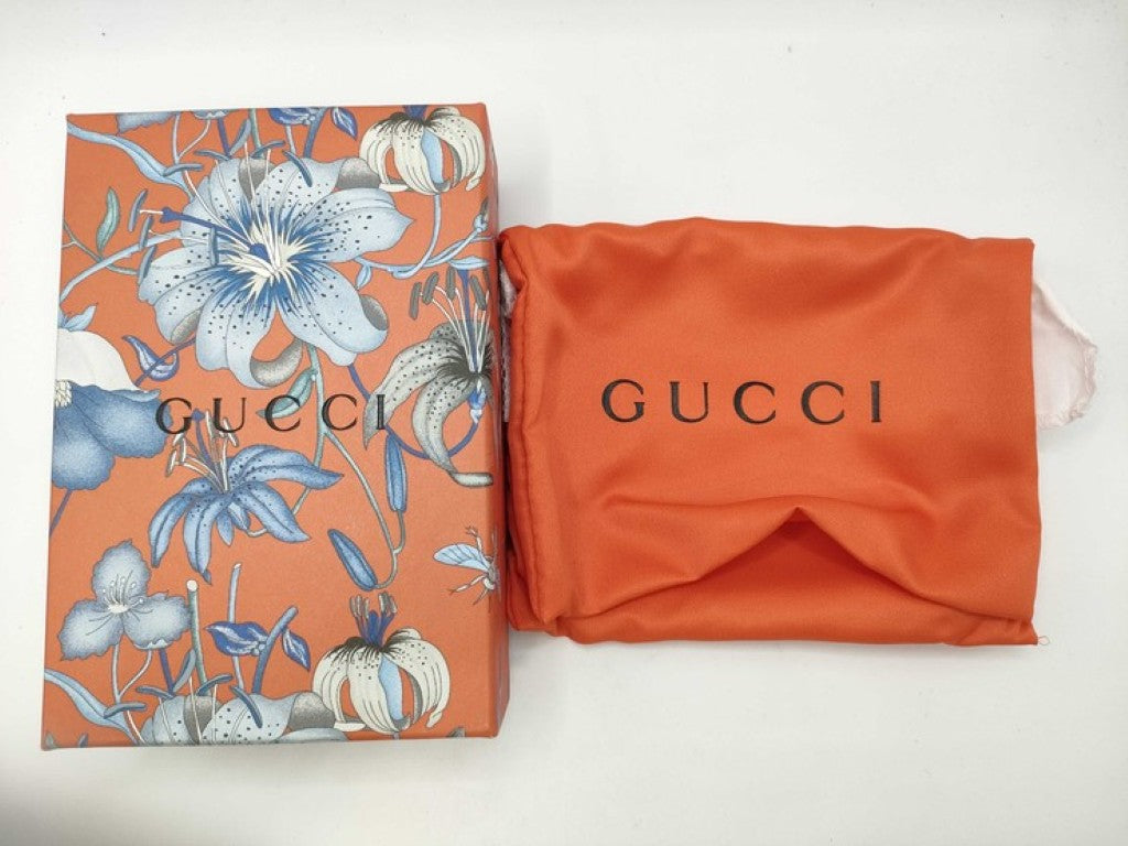GUCCI グッチ 二つ折り財布 GGマーモント フローラ 577347 マルチカラー系 キャンバス レザー レディース 限定品 ゴールド金具