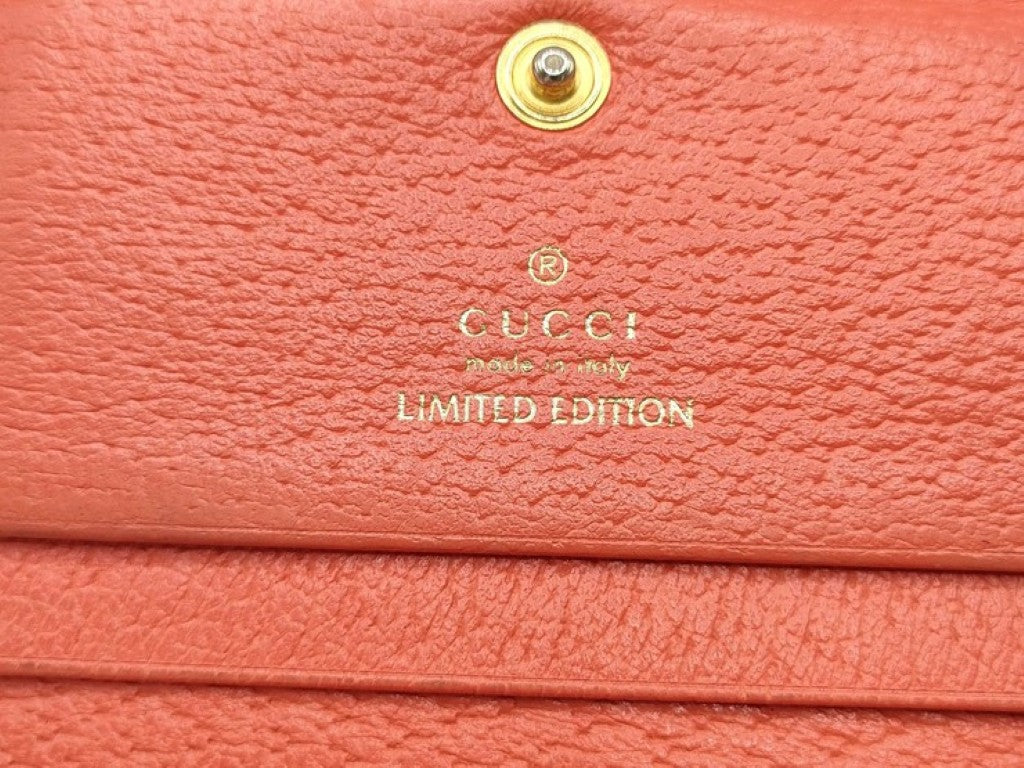 GUCCI グッチ 二つ折り財布 GGマーモント フローラ 577347 マルチカラー系 キャンバス レザー レディース 限定品 ゴールド金具