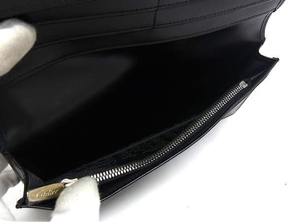 Cartier カルティエ 長財布 パシャ Ｌ3000440 ブラック系 カーフレザー メンズ 二つ折り財布 美品