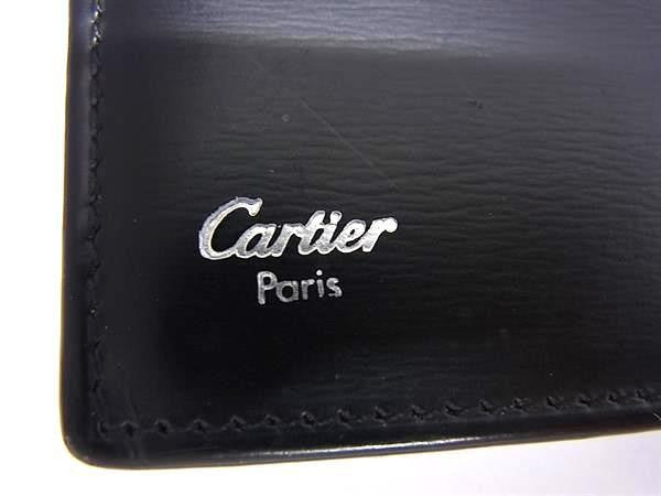 Cartier カルティエ 長財布 パシャ Ｌ3000440 ブラック系 カーフレザー メンズ 二つ折り財布 美品
