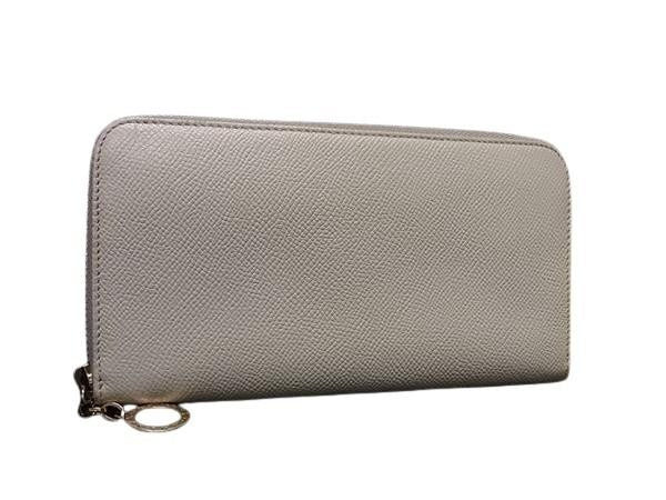 BVLGARI ブルガリ 長財布 ブルガリブルガリ ジップウォレット 282435 アイボリー系 レザー レディース ラウンドファスナー ゴールド金具 美品