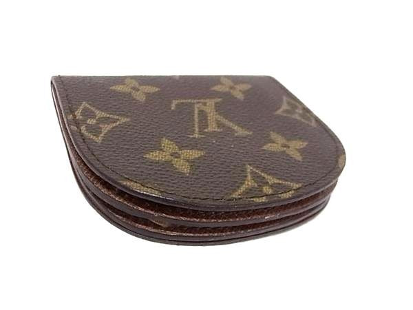 LOUIS VUITTON ルイヴィトン コインケース モノグラム ポルトモネ グゼ M61970 ブラウン系 PVC レザー ユニセックス 小銭入れ 美品