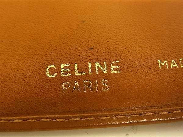 CELINE セリーヌ 長財布 マカダム柄 ブラウン系 PVC×レザー ユニセックス 二つ折り財布 美品