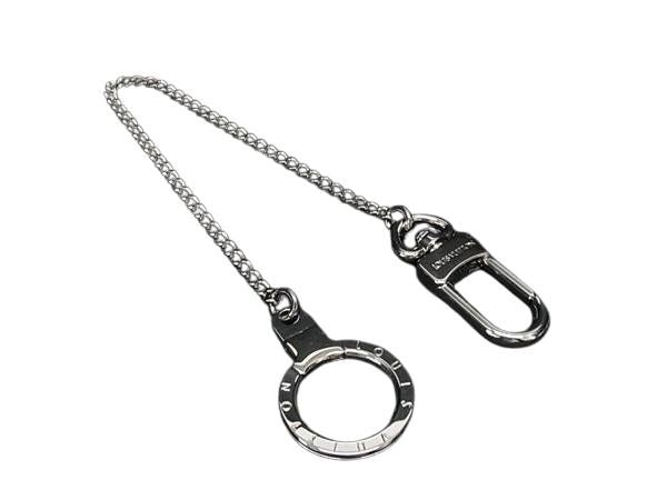 LOUIS VUITTON ルイヴィトン キーリング シェンヌ アノクレ ウォレットチェーン M58035 シルバー系 メタル ユニセックス キーホルダー バッグチャーム 超美品