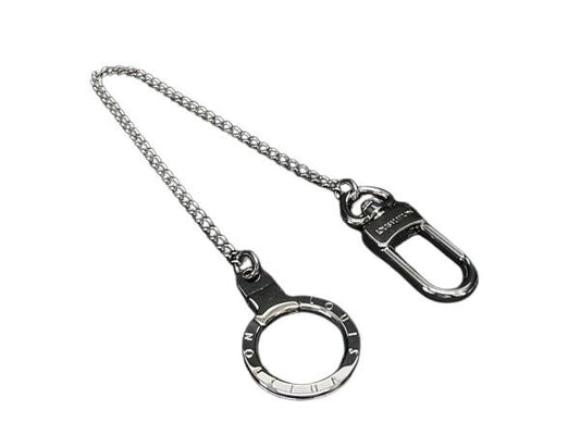 LOUIS VUITTON ルイヴィトン キーリング シェンヌ アノクレ ウォレットチェーン M58035 シルバー系 メタル ユニセックス キーホルダー バッグチャーム 超美品