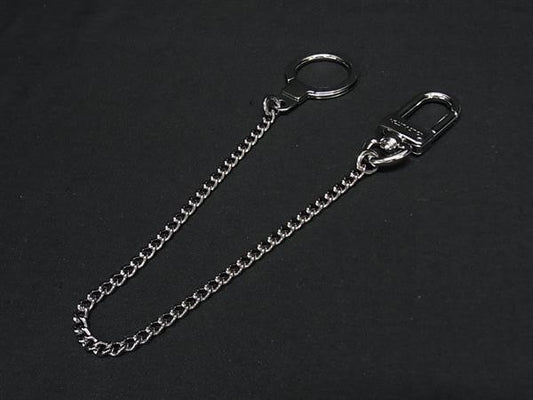LOUIS VUITTON ルイヴィトン キーリング シェンヌ アノクレ ウォレットチェーン M58035 シルバー系 メタル ユニセックス キーホルダー バッグチャーム 超美品