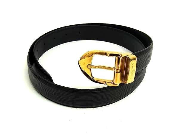 LOUIS VUITTON ルイヴィトン ベルト エピ サンチュール クラシック M6832 ノワール(ブラック系) レザー ユニセックス ゴールド金具 美品