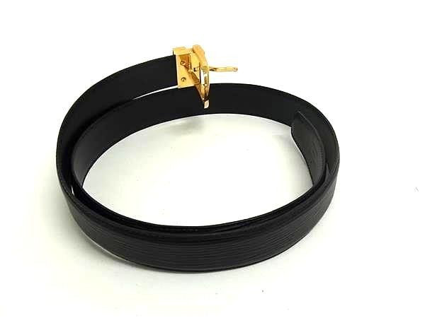 LOUIS VUITTON ルイヴィトン ベルト エピ サンチュール クラシック M6832 ノワール(ブラック系) レザー ユニセックス ゴールド金具 美品